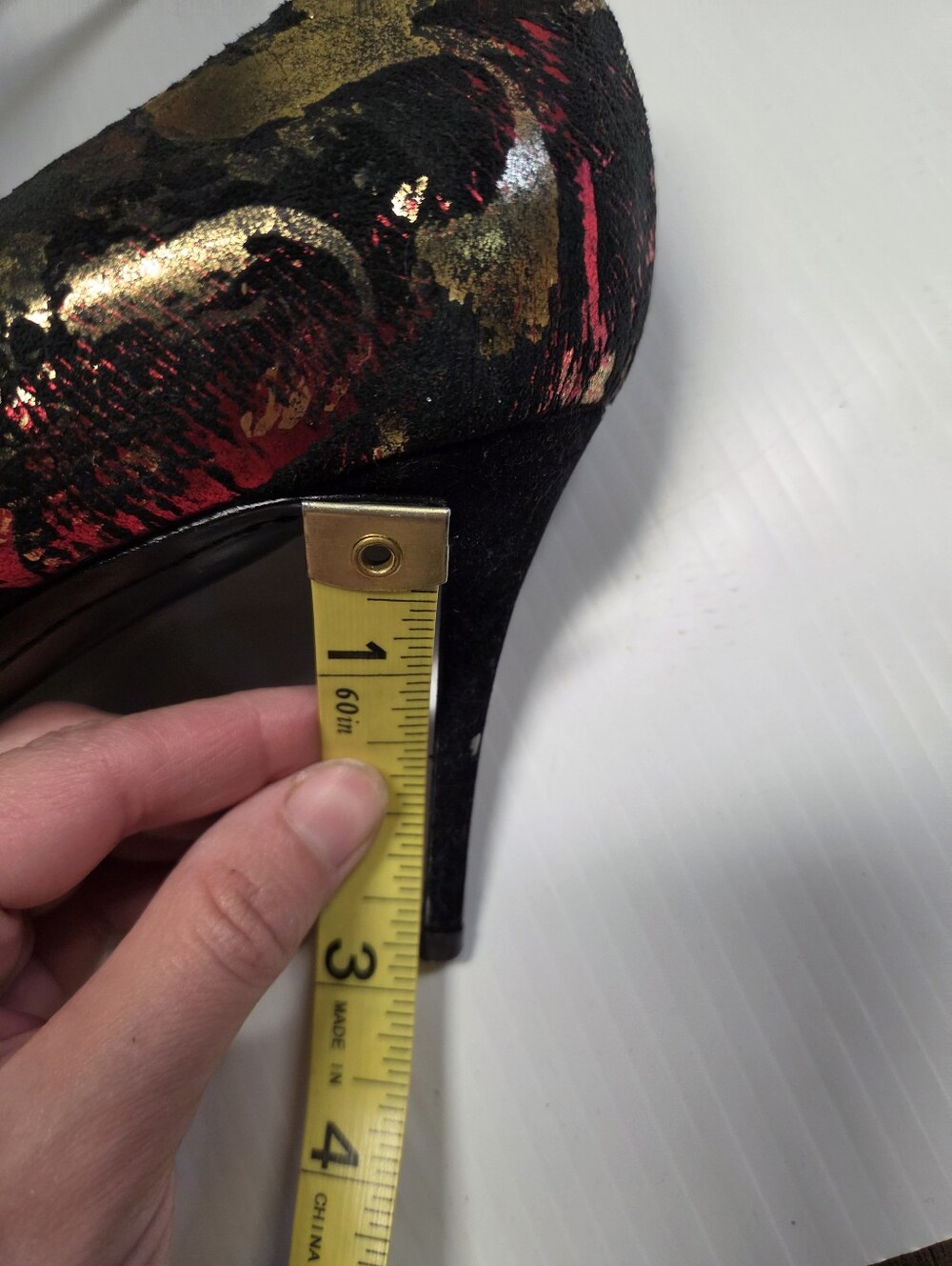 Giuseppe Zanotti Black Velvet Red & Gold Metallic Firework Pumps Stiletto Sz 39 - Picture 11 of 11